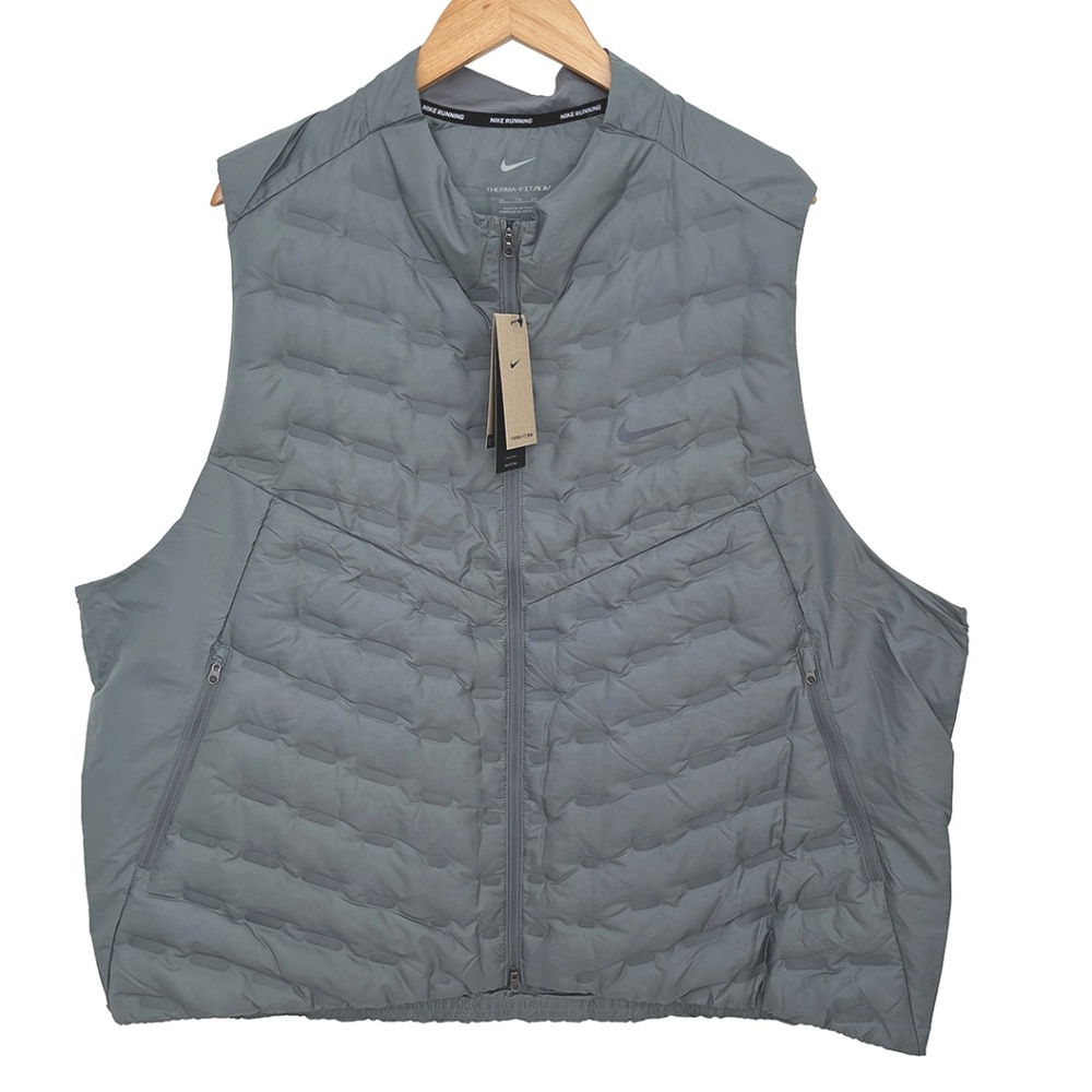 Nike Therma-FIT ADV Repel AeroLoft Men’s Down Running Vest Gray 3XL